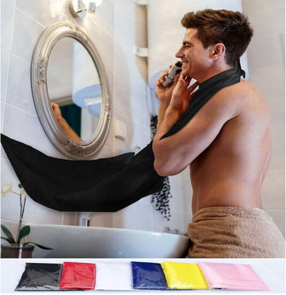 5 Color Man Bathroom Beard Care Trimmer Hair Shave Apron Gown Robe Sink Style Tool Bathroom Apron Waterproof Floral Bib Cloth 200Pcs