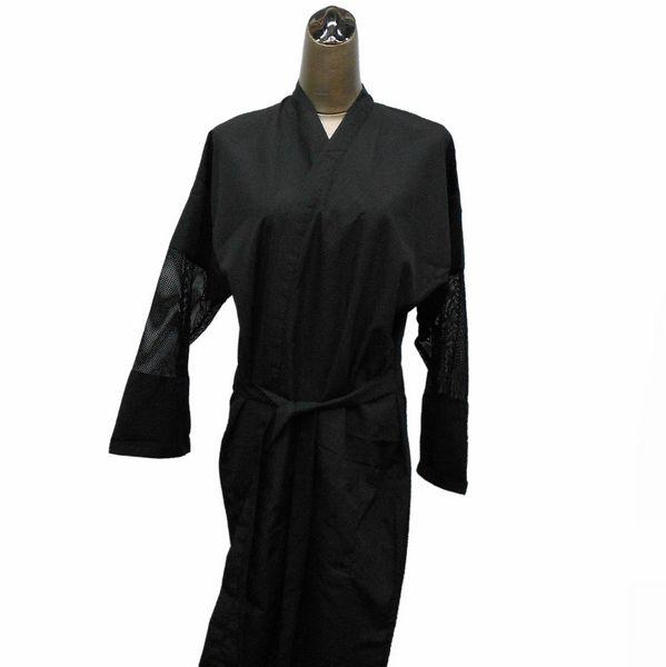 Beauty Salon Uniform Spa Uniforms Hairdresser Salon Kimono Polyester Pongee 300D Fabric Black Color High Quality Free Shipment