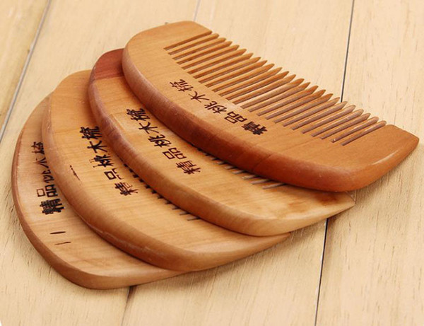 Wooden Comb Natural Health Peach Wood Hair Brushes Anti-static Comb Pocket Combs Hairbrush Massager Hair Styling Tool