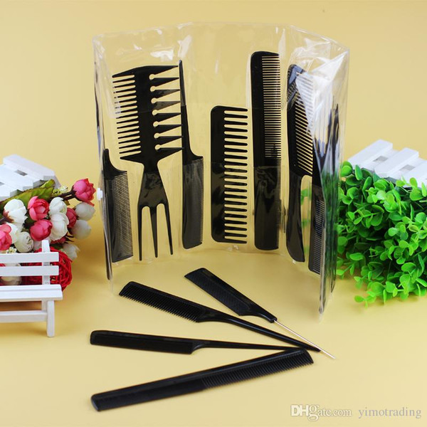 10 pcs/set of stylish hair comb anti-static massage comb straight hair plastic comb suitable for various hair styling tools.