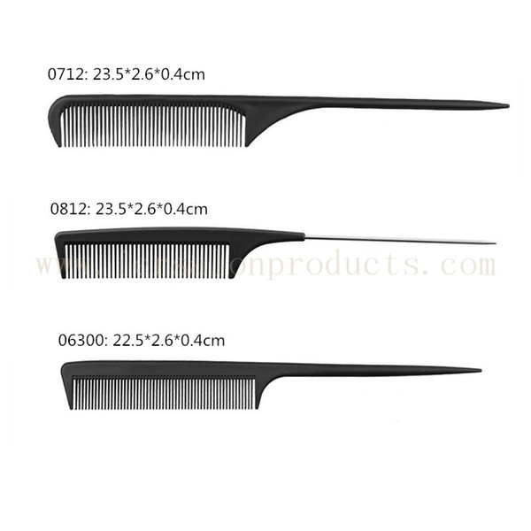 0712 High quality nylon fiber tail comb Professional barber comb plate made of hairdressing scissors fine-toothed comb