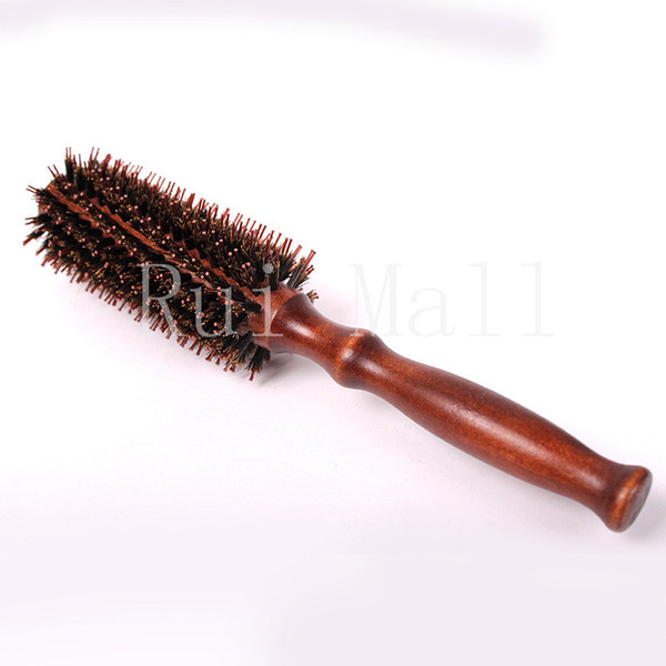 118 Professional Curly Hair Comb Brand New High Quality Wood Handle Natural Boar Bristle Hair Brush Fluffy Comb Hairdressing Barber Tool