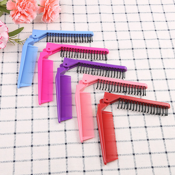 Travel Portable Folding Comb Two-in-One Double-Headed Plastic Comb