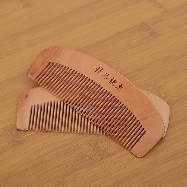 Health care peach comb for daily necessities anti-static portable cosmetic for direct sale to healthy wood comb