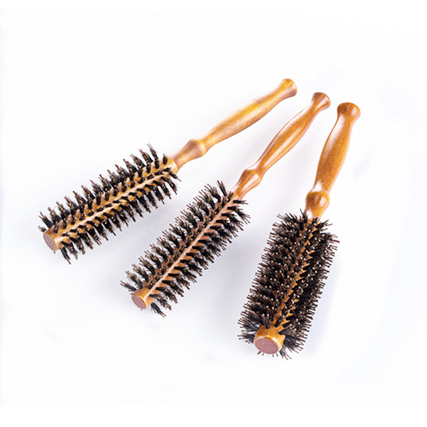 Curly Hair Comb High Quality Wood Handle Natural Boar Bristle Hair Brush Fluffy Comb Hairdressing