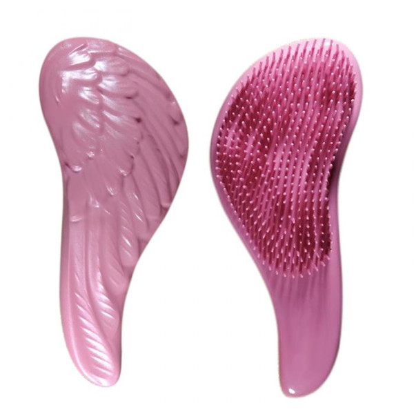 PVC Hair Comb Fashion Magic Shower Anti-Static Hair Brush Angel Wing Comb with Detangling Handle Salon Styling Tool