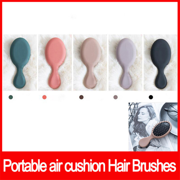 Famous brand Wet & Dry Hair Brushes Mini Portable Detangler Detangling Brush Massage Comb Make-up comb 5Colors