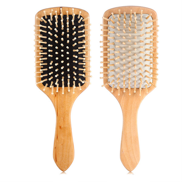 Massage Comb Paddle Brush Antistatic Combanti-static Natural Wooden Massage Hairbrush Comb Scalp Health Care Paddle Brush