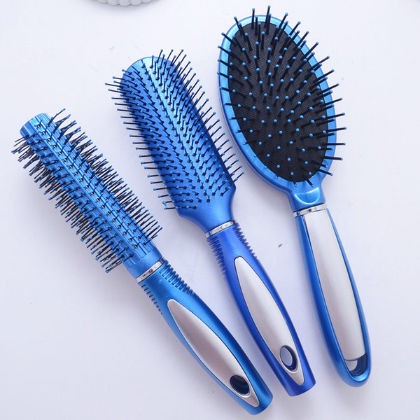 Hot Magic Hair Brush Combs Detangling Brush Hair Salons Styling Tamer Tool Tangle Shower Message Brush Pink Blue Silver 3pcs/lot