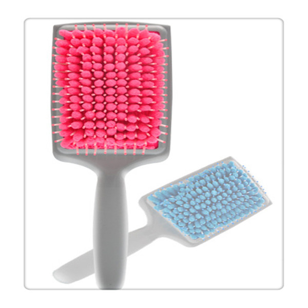 Microfiber Paddle Detangling Drying Hair Brushes Original Detangler Hair Comb Pregnant Woman Kids 1pcs Pink Blue