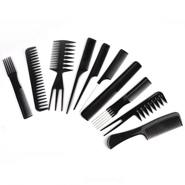 Mutil-function Hair Styling Comb Set Salon Barber Hair Dressing Anti Static Brush Comb Kit for All Styling Tools10 Pcs