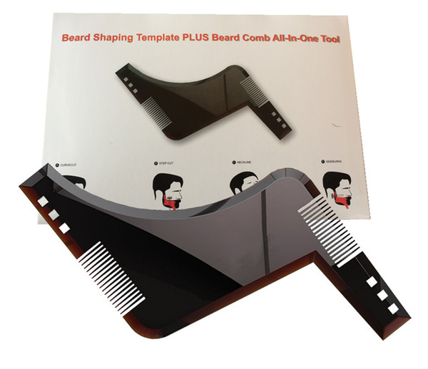 Brand New Plastic Beard Shaping Temple Comb 60pc/lots Mustache Shaper Men Grooming Care Styling Tool Fashion Gift Wholesale supplier