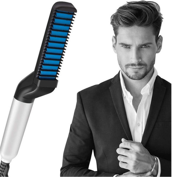 Men Comb Quick Beard Straightener Multifunctional Hair Curler Straightening Permed Clip Comb Styler Electric Hair Tool for Men L01