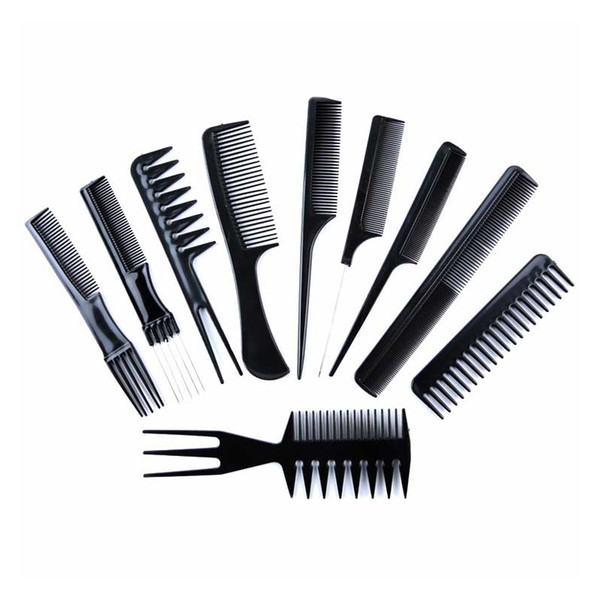 Women Hair Comb Plastic Anti-static Hairdressing Combs Hair Care Styling Tools Professional Salon Barber Hair brush 10pcs/set