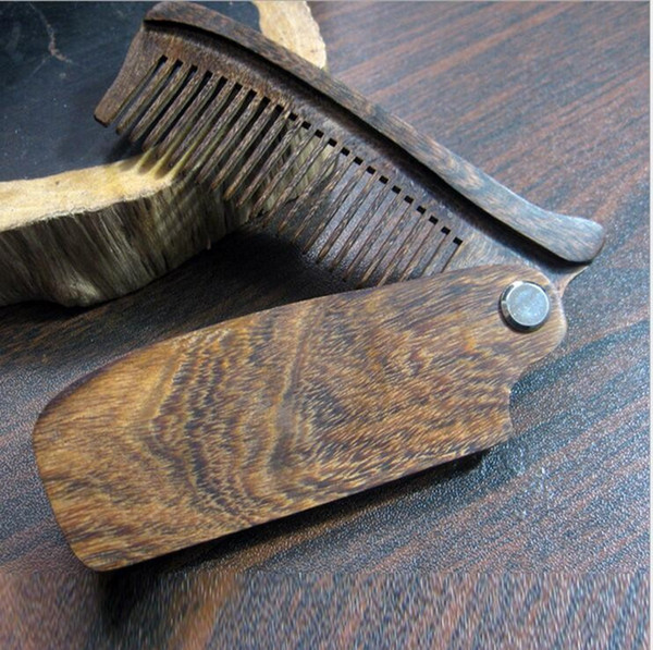 Hot wooden Folding Comb Anti-Static Combs Portable Folding Styling Hairdressing Hair Brush Combing