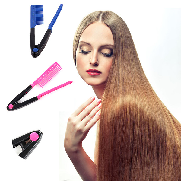 V-shaped Anti-static Hairdressing Combs Straight Hair Brushes Girls Ponytail Comb professional Salon Hair Care Styling Tool