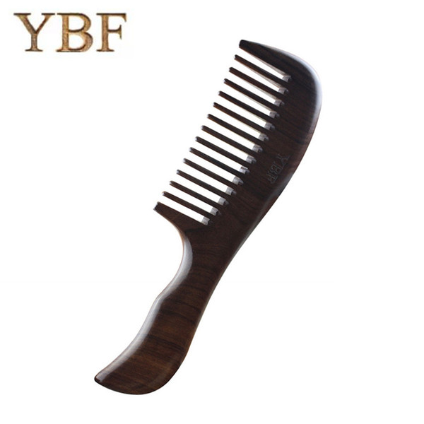 YBF High quality Natural Chacate Preto Wooden handle Brushes Professional brush Heat -resistant Wood Comb