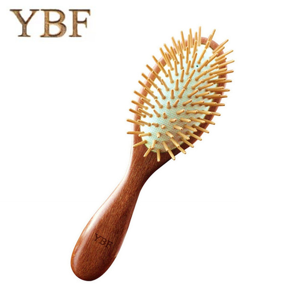 YBF 2017 Fashion NEW Wooden Red Sandalwood Air bag Hair Combs Natural Antistatic Head Massager Tool Airbag Relaxation Brushes