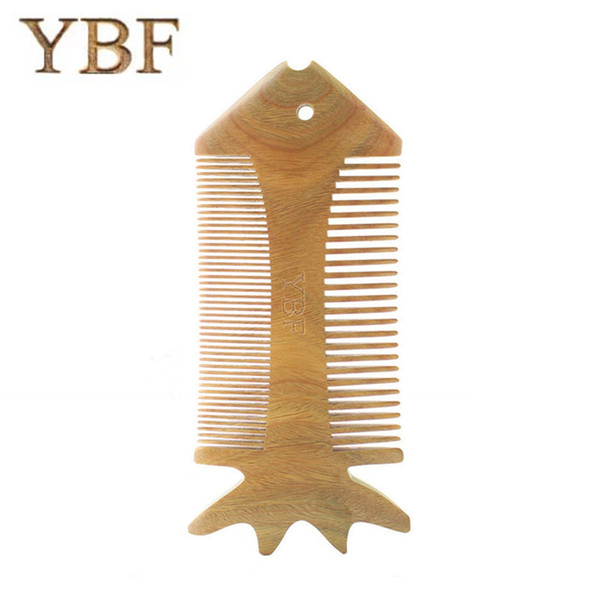 YBF Grooming Trimmer Double Sided Green Sandalwood Cute FISH Combs Irish Dance Dressing Tools Brushes Girlfriend Gift