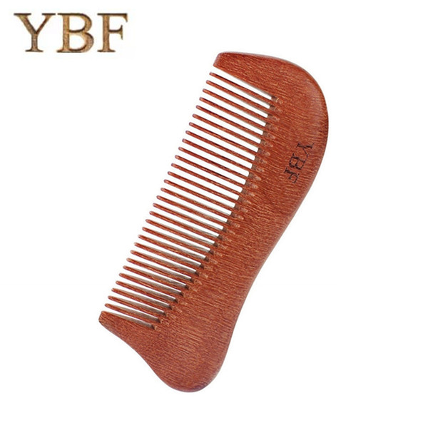 YBF Mens Pocket Combs Healthy Care Natural Wooden Red Sandalwood Comb Professional brushes Wedding Brosse Cheveux Gift