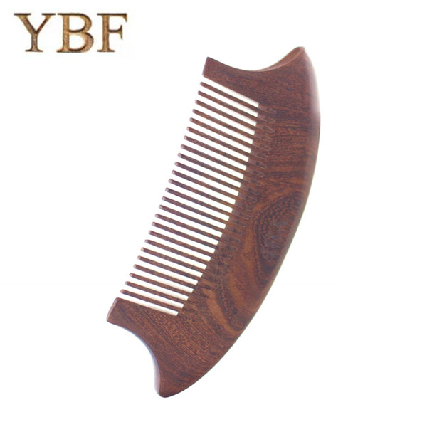 YBF Natural Sucupira Wooden Combs Healthy Antistatic Makeup Pocket Narrow Tooth Wood Brushes Styling Tools Best Gift