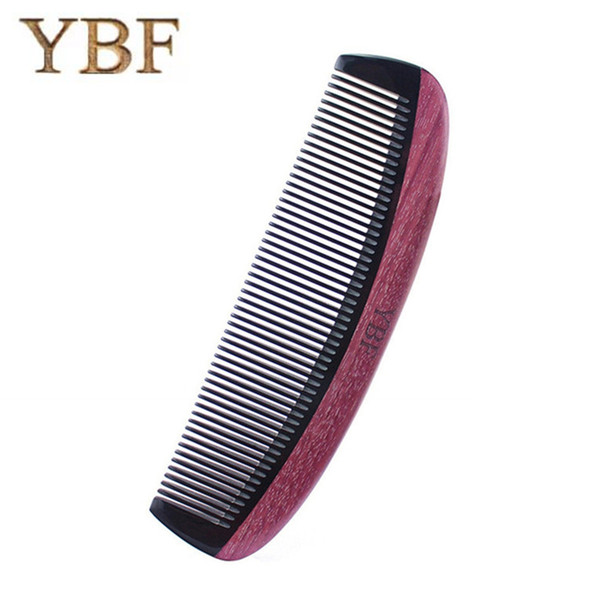 YBF quality product Ox Horn Purleheart combs wooden craft fashion special gift hair makeup professional brush