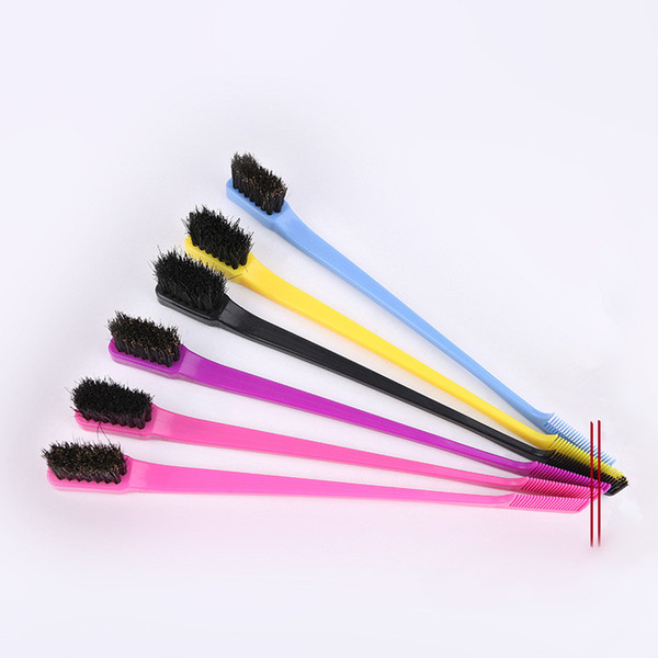 Beauty Double Sided Edge Control Hair Comb Hair Styling tool Hair Brush eyebrow brush tooth brush Random Colors 2018 NEW