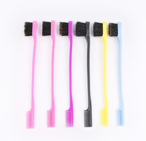 Double Sided Hair Edge Brushes Comb Hair Styling Hairdressing Salon Hair Comb Brushes Beauty Tools KKA6797