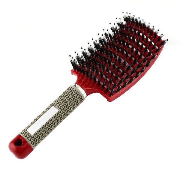 Pro Hair Scalp Massage Comb Hairbrush Bristle&Nylon Women Wet Curly Detangle Hair Brush for Salon Hairdressing Styling Tools