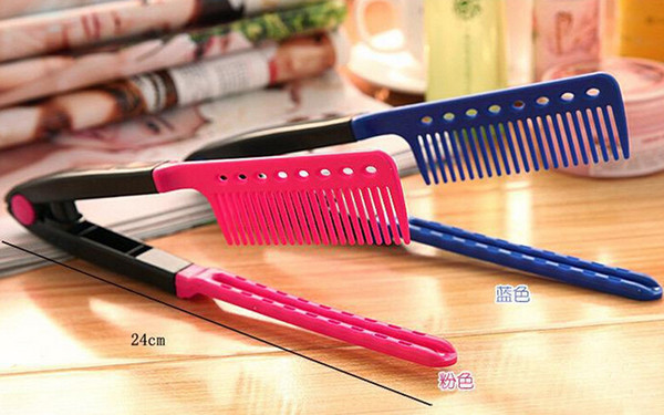 2015 new Hair styling comb V-clip-roots finishing straight comb comb comb splint to straighten free shipping