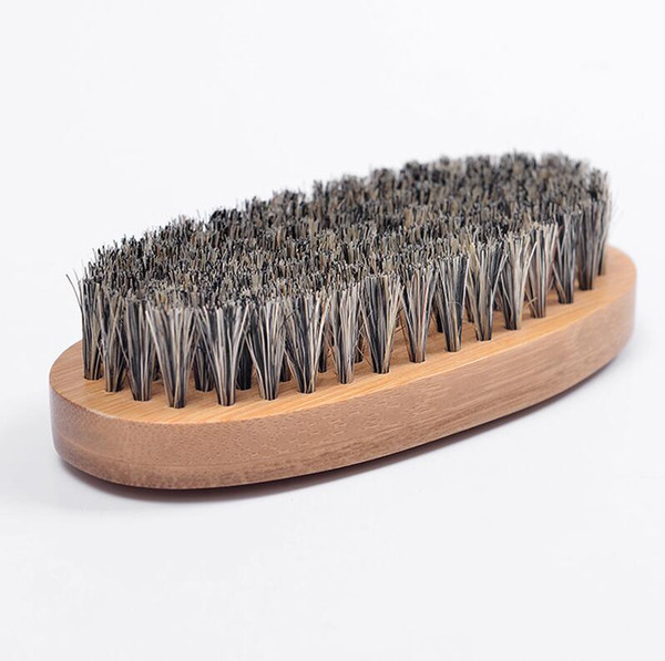 Hot Sale Men's Fashion Boar Beard Mustache Brush Round Wood Handle Bristle Comb Free Shipping