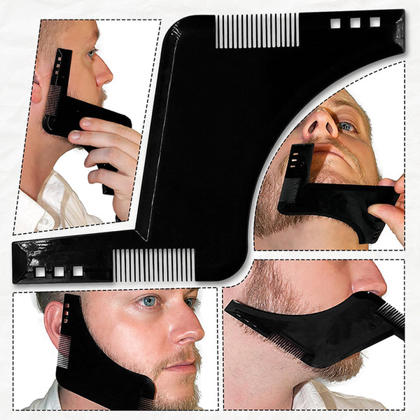 1pc New Best Beard Shaping Template Comb Beard Bro Shaping Tool Sex Man Gentleman Trim Template Hair Cut Hair Molding Beard Model