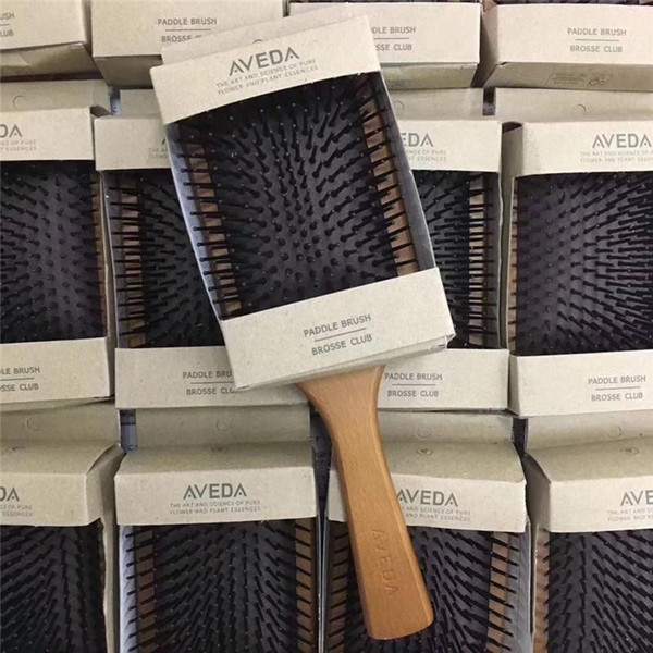 Top Quality Korea AVEDA Paddle Brush Brosse Club Massage Hairbrush Comb Prevent Trichomadesis Hair SAC Massage