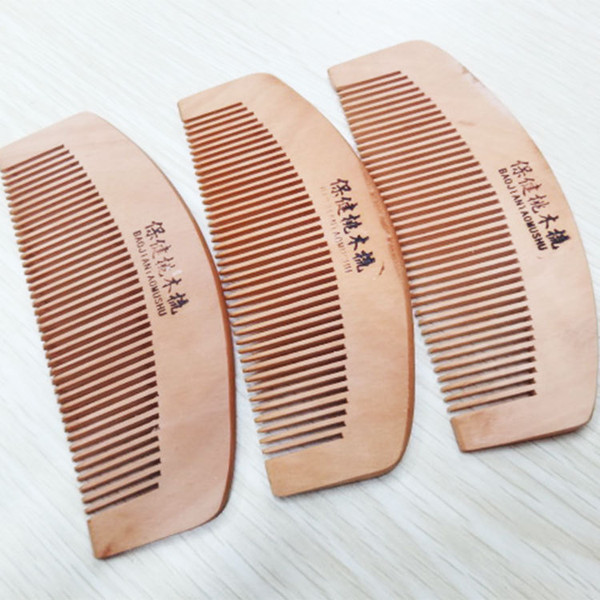 Pocket Wooden Beard Comb High Quality Peach Wood Hair Combs Health Care Hairbrush Massager Hair Styling Tool