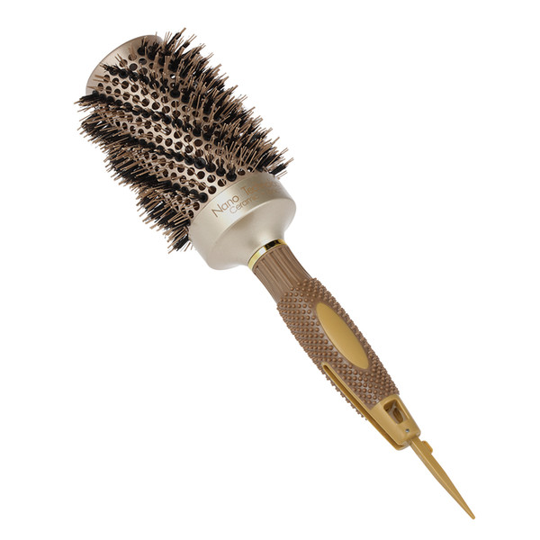 Nano Ceramic Ionic Round Hair Brush Salon Curling Combs Hair Roller Styling Round Combs High Temperature Resistant Massage Brush