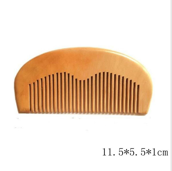 1pcs Natural Peach Wooden Comb Beard Comb Pocket Comb 11.5*5.5*1cm free shipping