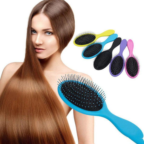 Hair Comb Brush Salon New Detangling Kids Gentle Women men Combs Tangle Wet & Dry Bristles handle Tangle Detangling Comb