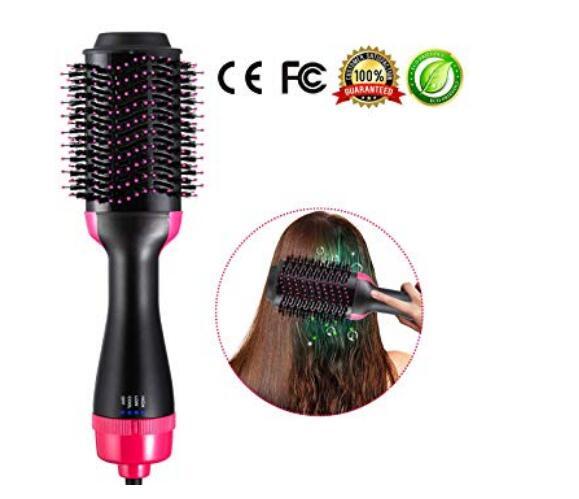 2 in 1 Multifunctional Hair Dryer & Rotating Hair Brush Roller Rotate Styler Comb Styling Straightening Curling Iron ,hot air comb