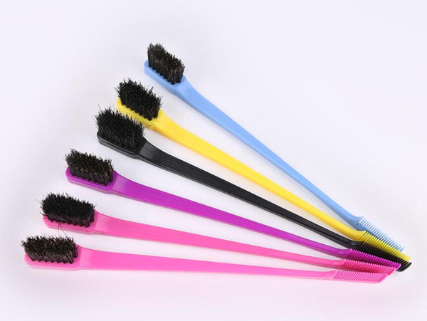 New Arrival Beauty Double Sided Edge Control Hair Comb Hair Styling tool Hair Brush toothbrush style eyebrow brush Wholesale