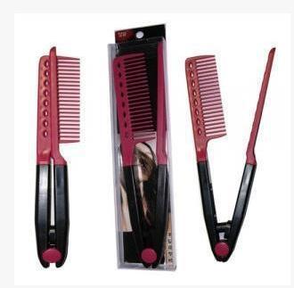 100pcs DIY Folding Hairdressing Salon Styling Brazilian keratin treatment Grip Straightening V Comb NIB