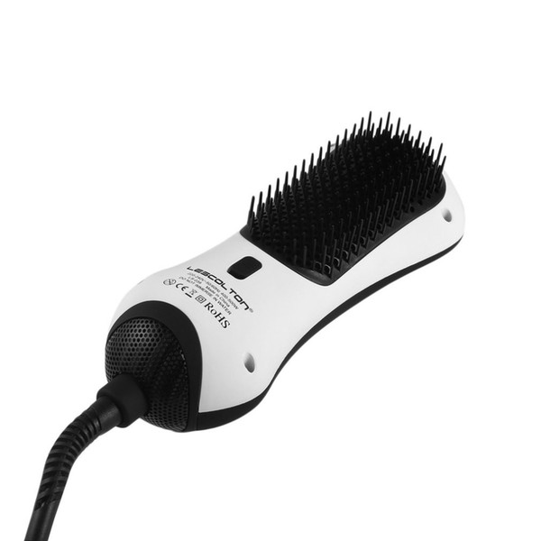 Magic Far Infrared Digital Hair Dryer Brush Beauty Hair Straightener Brush Detangle And Dry Far Infrared 2 in 1 Hair Dryer Brush