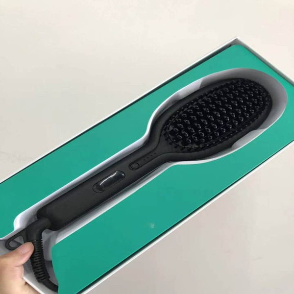 New Hot Glossie Ceramic Hair Straightening Brush Achieve Professional Styling Heat Control Ceramic Styling Brush Top Quality