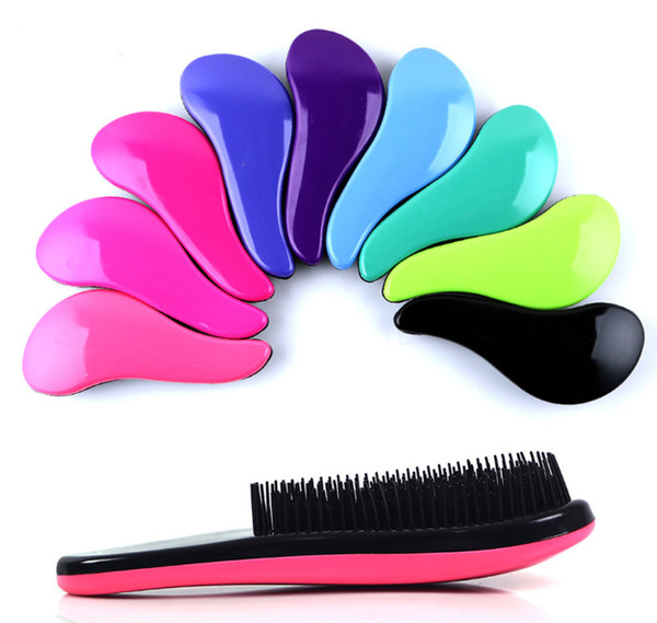 Factory Direct DHL Free Shipping Hot 9 colors Magic Handle Tangle Detangling Comb Shower Hair Brush Salon Styling Tamer Tool Hot Selling