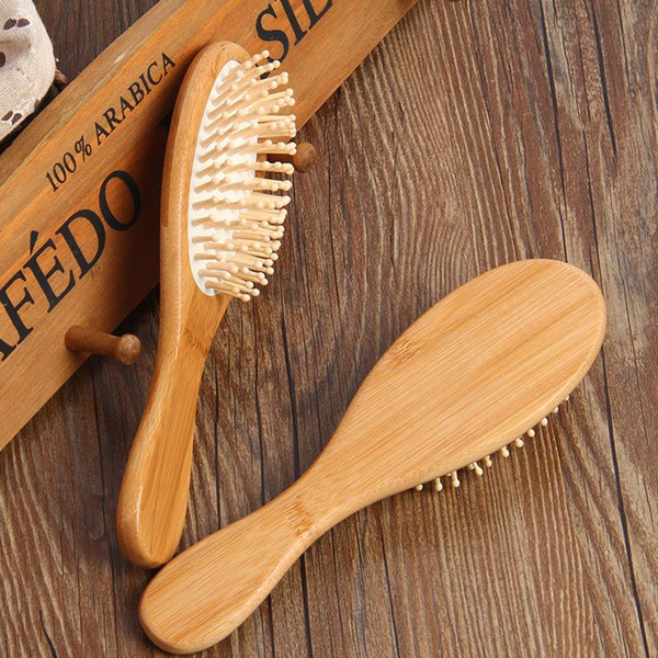 Wholesale Cheap Price Natural Bamboo Brush Healthy Care Massage Hair Combs Antistatic Detangling Airbag Hairbrush Hair Styling Tool