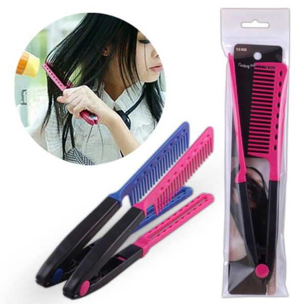 Professional Hair Combs V Type Hair Straightener Comb DIY Salon Haircut Hairdressing Styling Tool Barber Anti-static Combs Brush