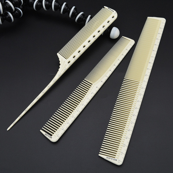 Professional Hairdressing Cut Comb 3 pcs For Barber Unbreakable Hair Cutting Comb With Laser Measure Scale Hair Comb Set