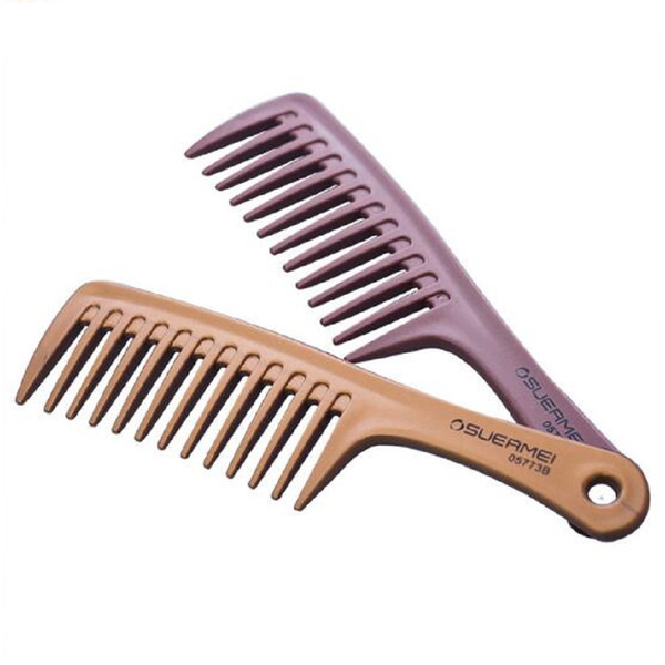 Hair Combs Hairstyle Wide Teeth Hairdressing Plastic Handgrip Barber Hairdressing Haircut Styling Tools 12Pcs Color Random