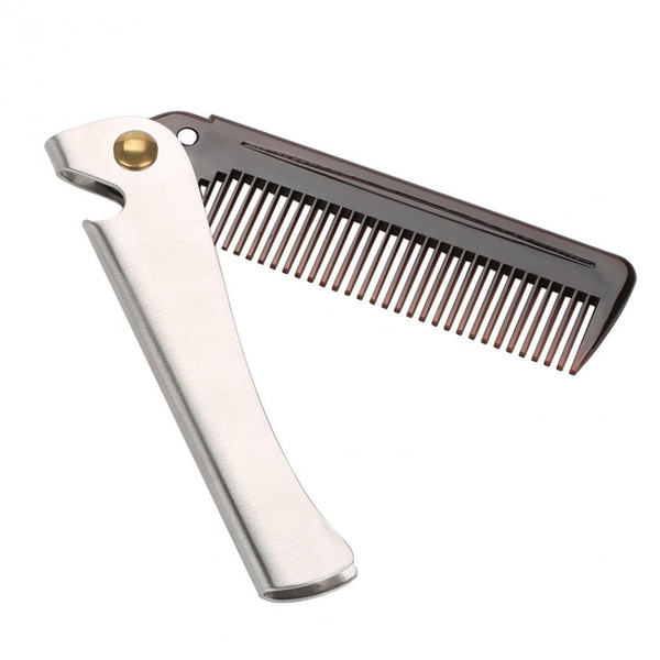 Folding Beard Comb Beard Shaping Styling Template for Hair Beard Cutting Wood Moustache Comb for Hair Care Hair Stying Tool