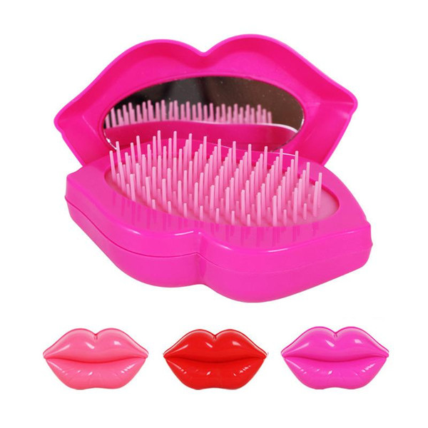 Magic Big Mouth Style Cushion Brush Hair Comb With Mirror For Hair Care Comb Make Hair Styling Massage Brush Tools