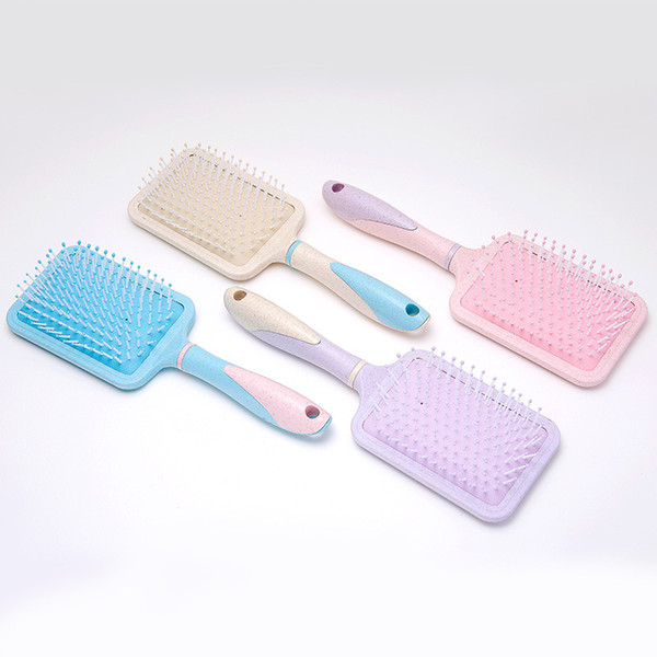 Hair Comb Healthy Detangling Massage Brush Hairbrush Comb Wet/Dry Scalp Plastic Airbag Combs Wheat Straw Plastic